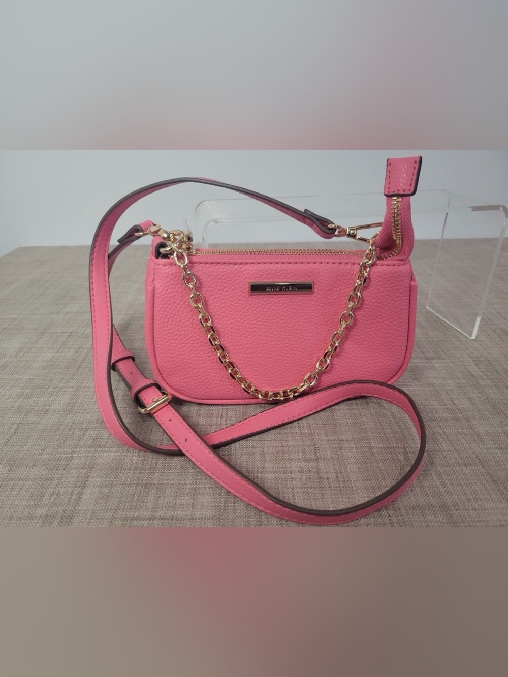 Anne Klein Pink Mini Crossbody Bag Purse